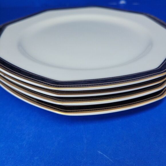 Christopher Stuart Black Dress Salad Plates 8" Bundle of 4 - Picture 10 of 10